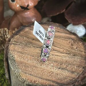 925 Sterling Opal band ring